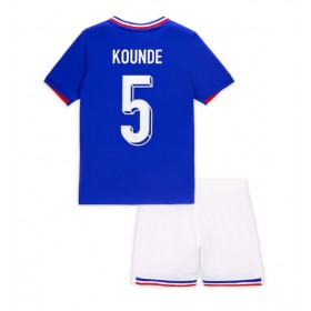 Frankreich Jules Kounde #5 Heimtrikot EM 2024 Kurzarm (+ kurze hosen)